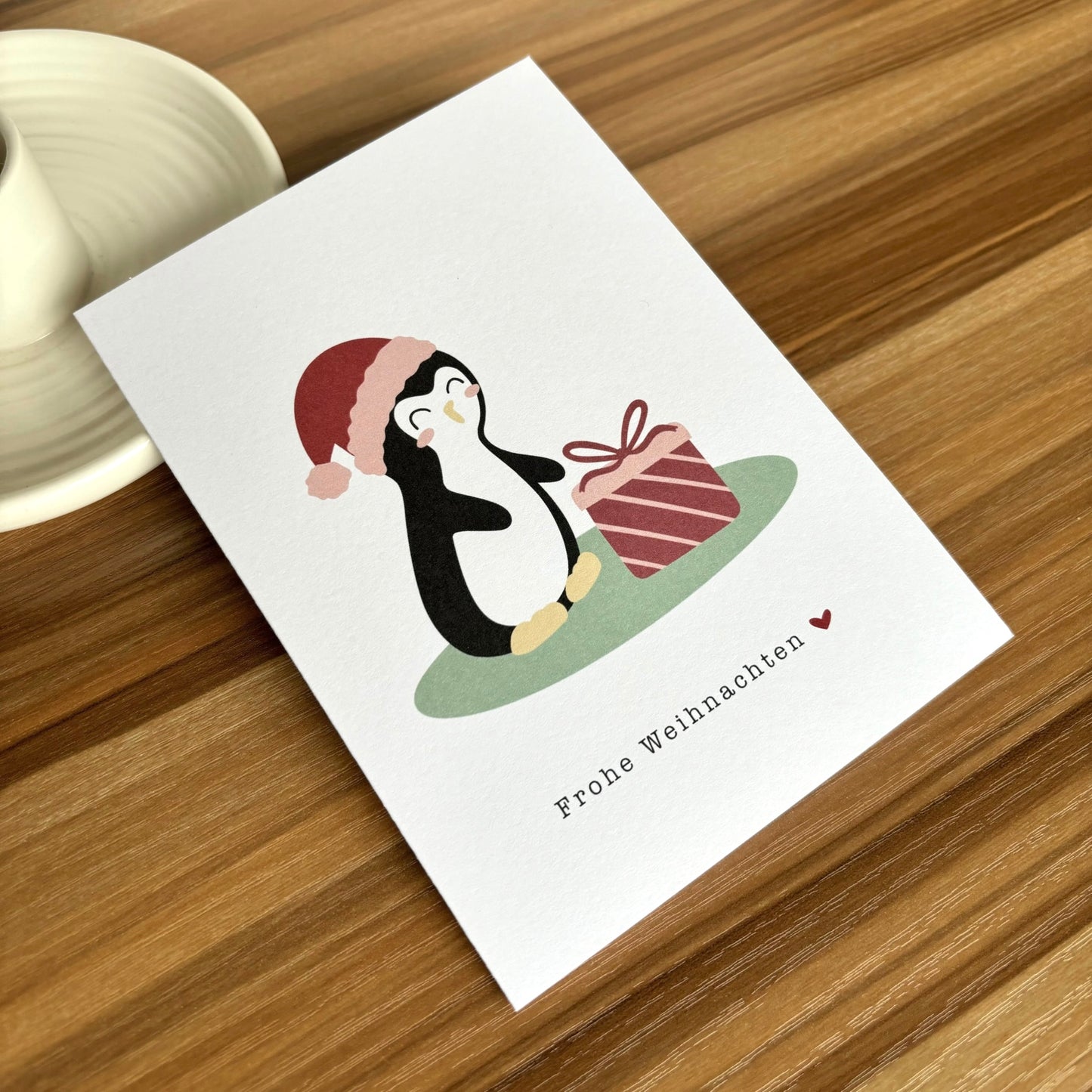 Weihnachtskarte Pinguin IV
