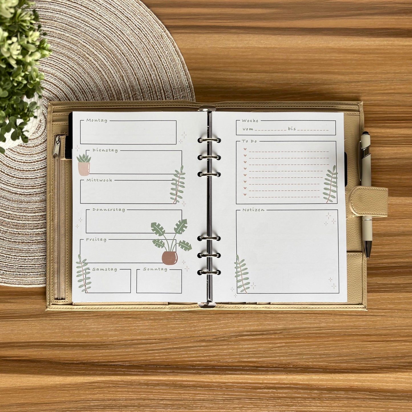 Journal Inlays - Wochenplaner Pflanzendesign - undatiert