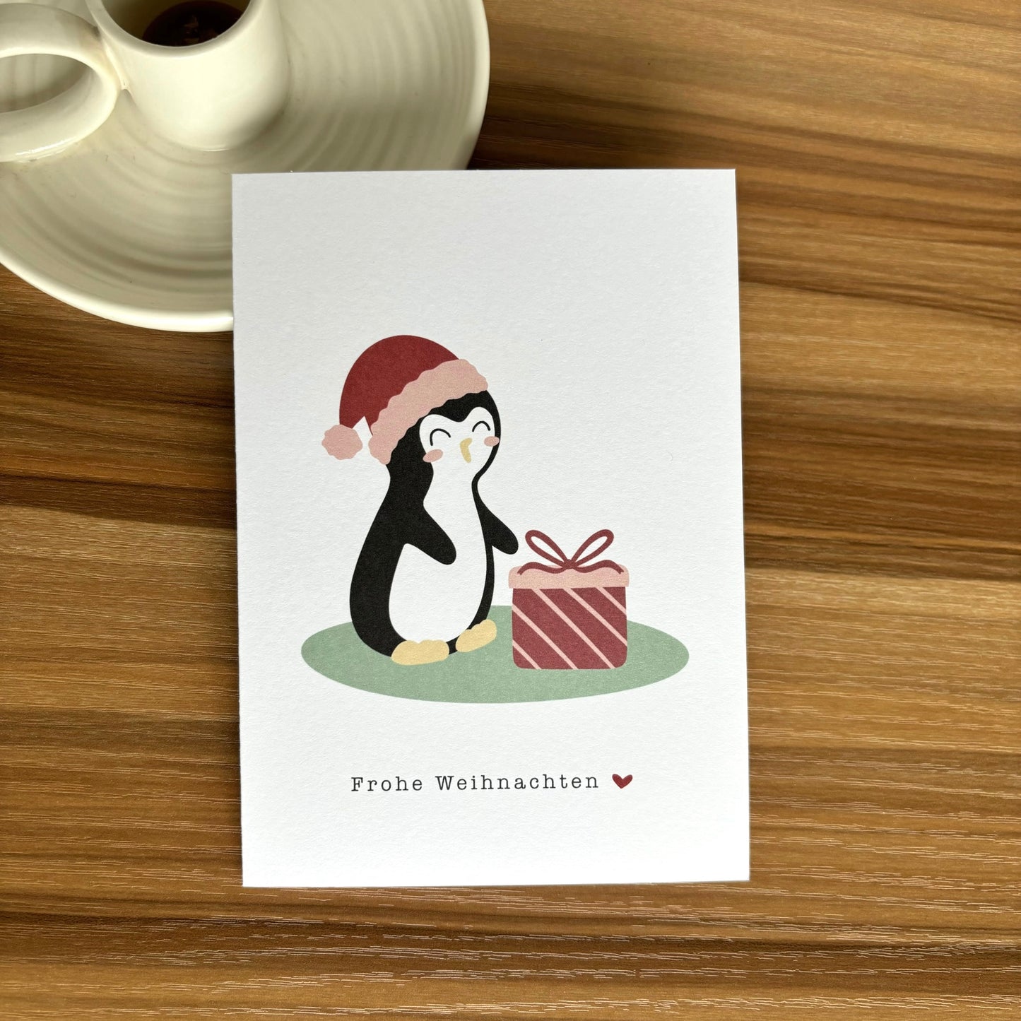 Weihnachtskarte Pinguin IV