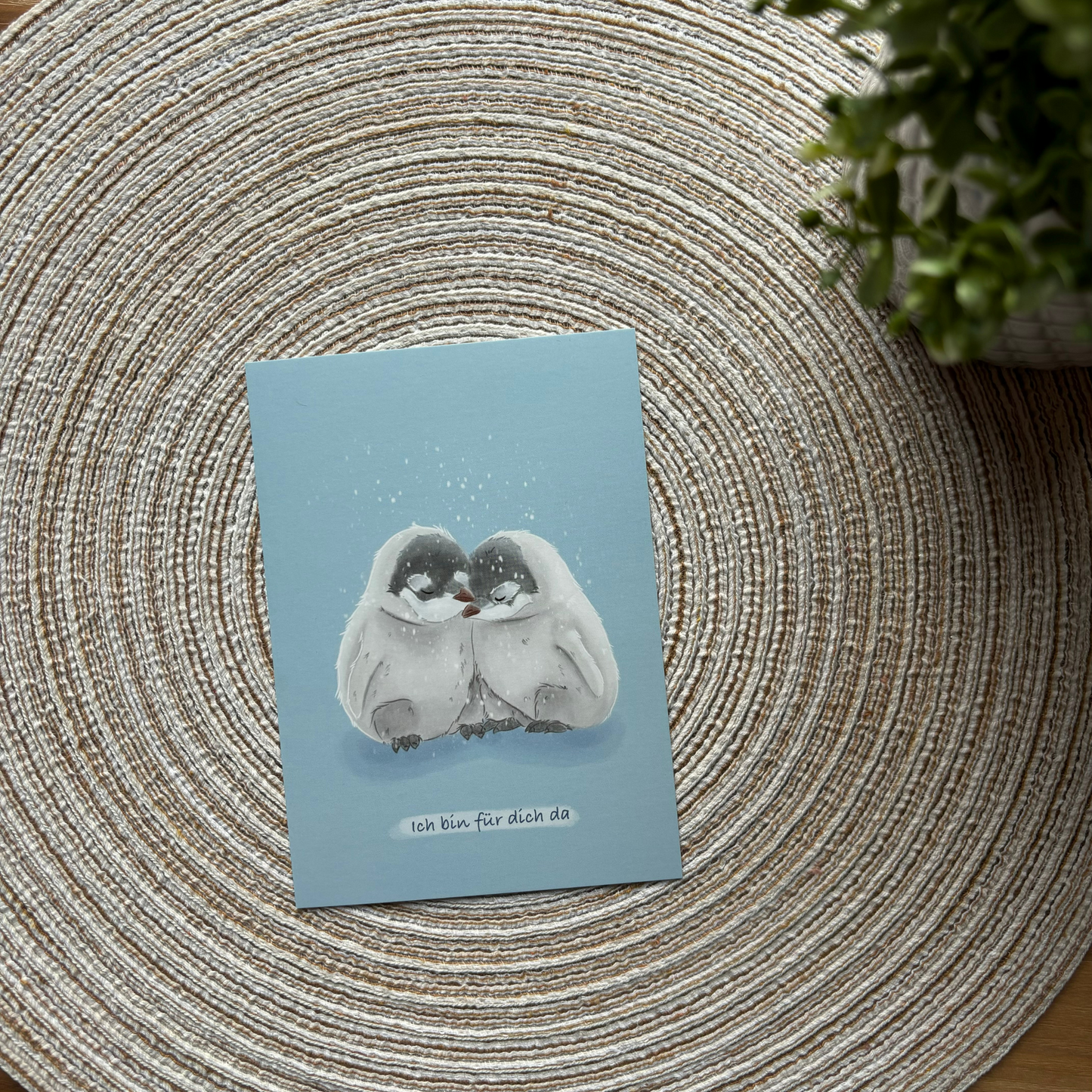 Postkarte Pinguin