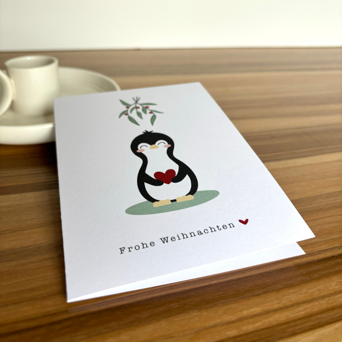 Weihnachtskarte Pinguin III