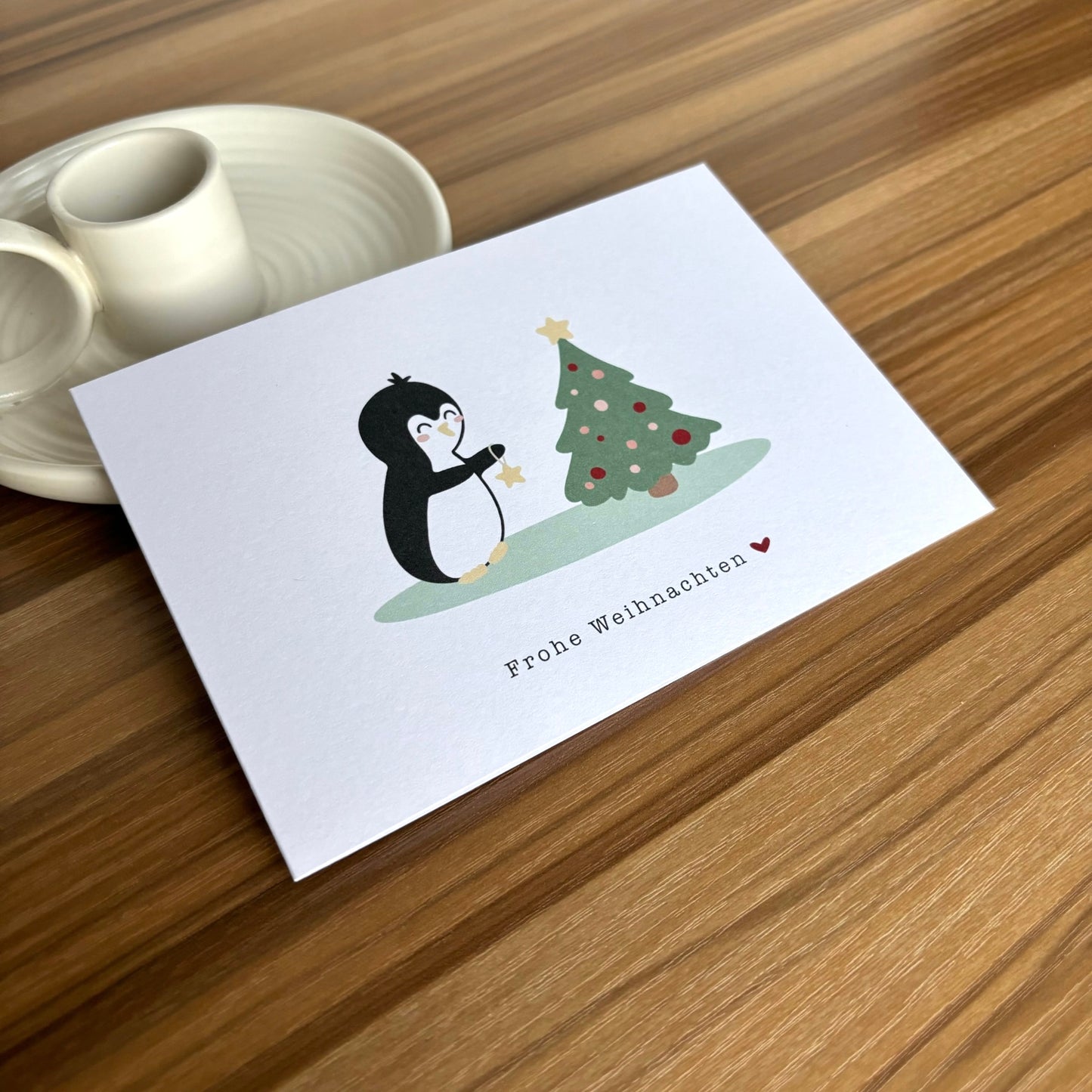 Weihnachtskarte Pinguin V