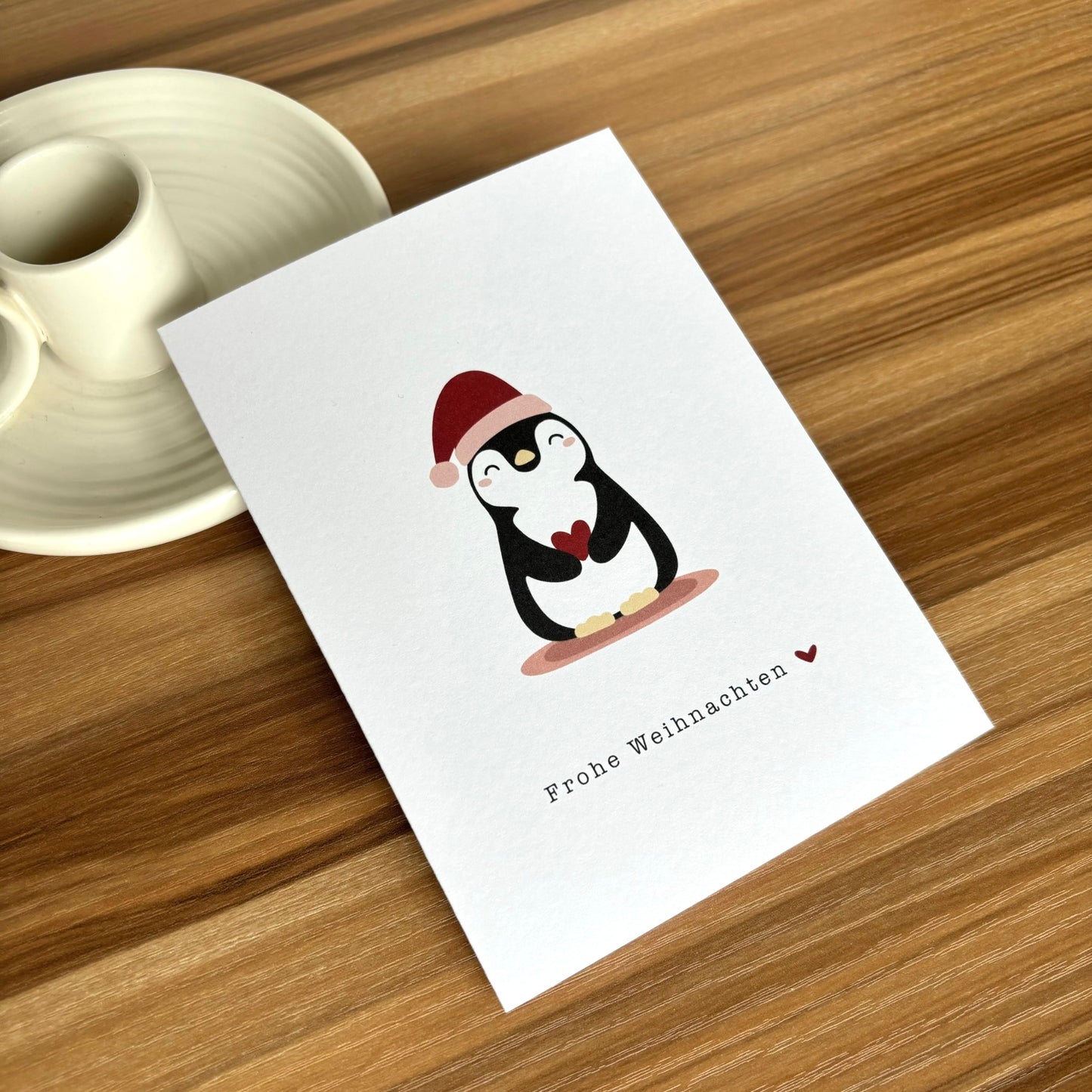 Weihnachtskarte Pinguin II