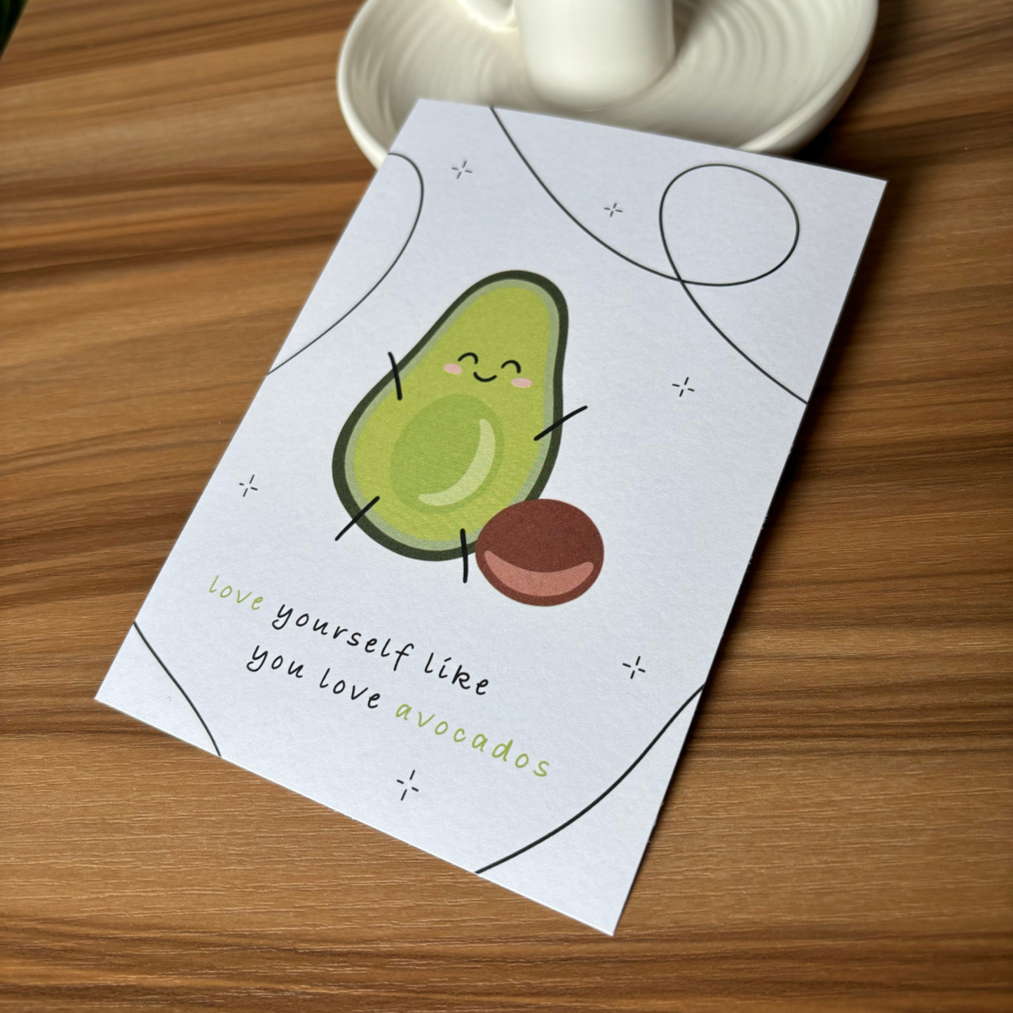 Postkarte Avocado