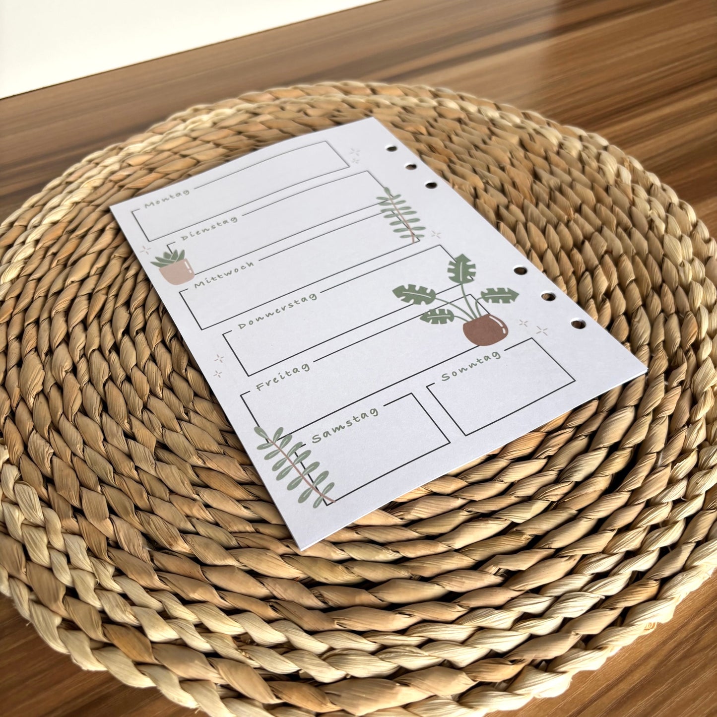 Journal Inlays - Wochenplaner Pflanzendesign - undatiert