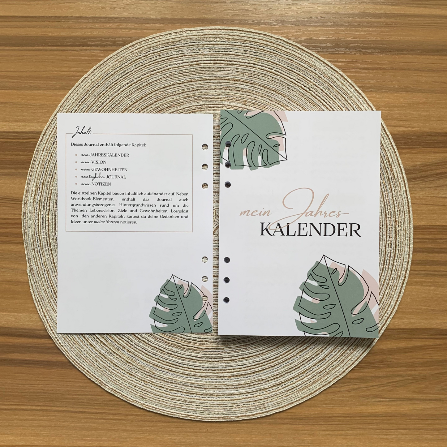Feel Good Journal Inlays Innenansicht