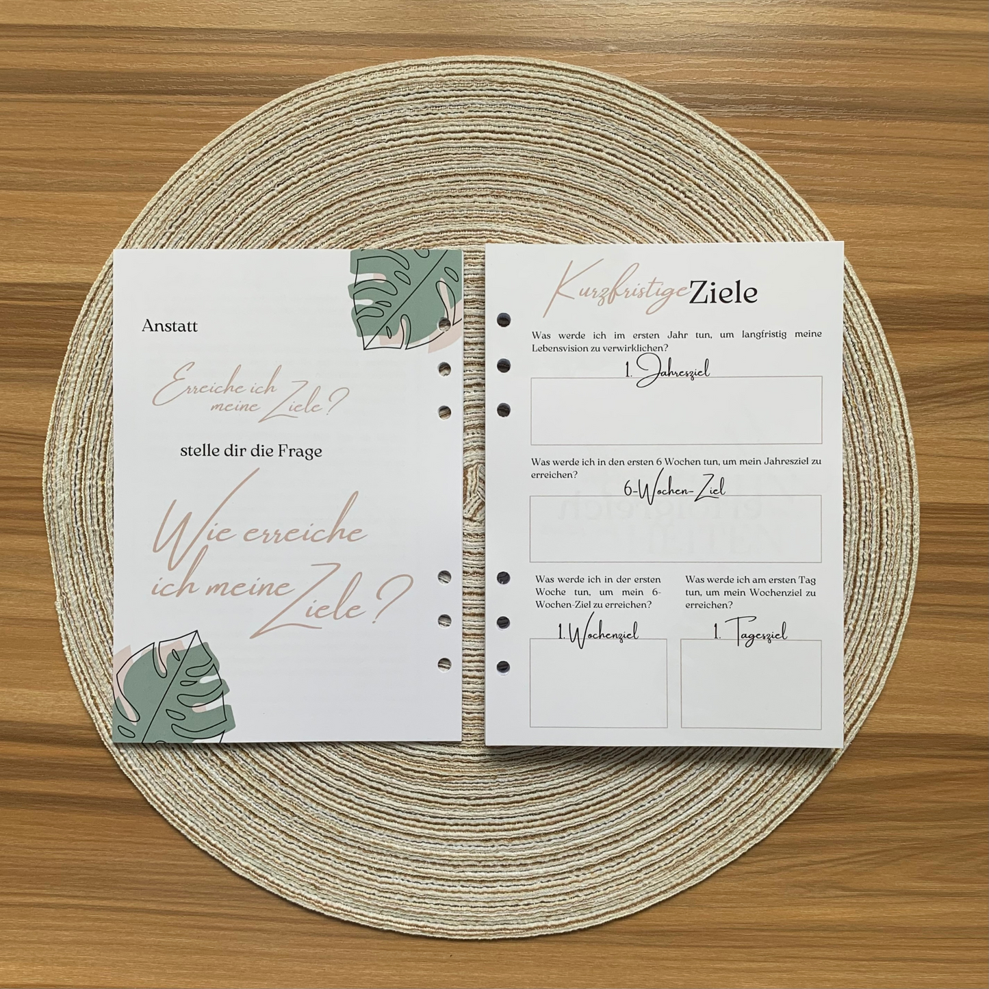 Feel Good Journal Inlays Innenansicht