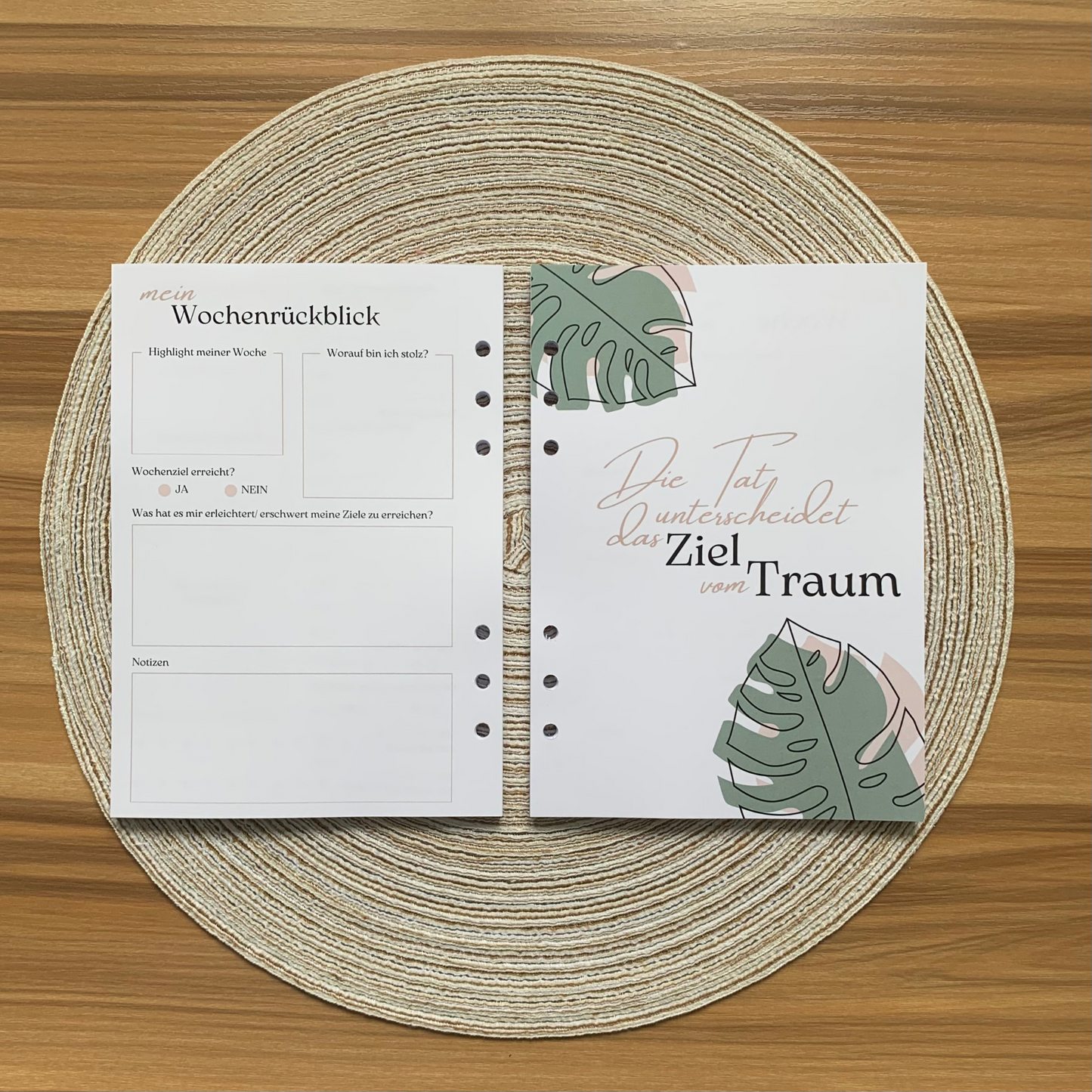 Feel Good Journal Inlays Innenansicht
