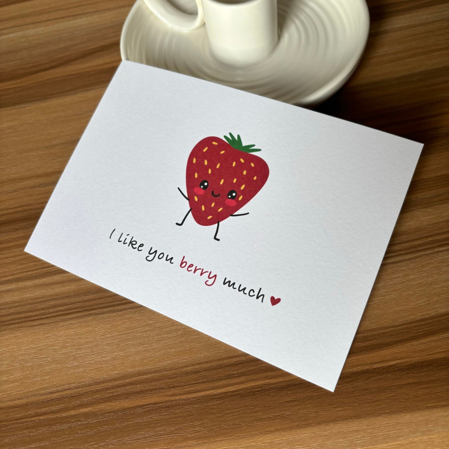 Postkarte Erdbeere