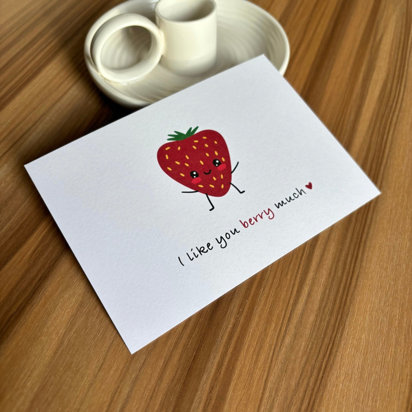Postkarte Erdbeere