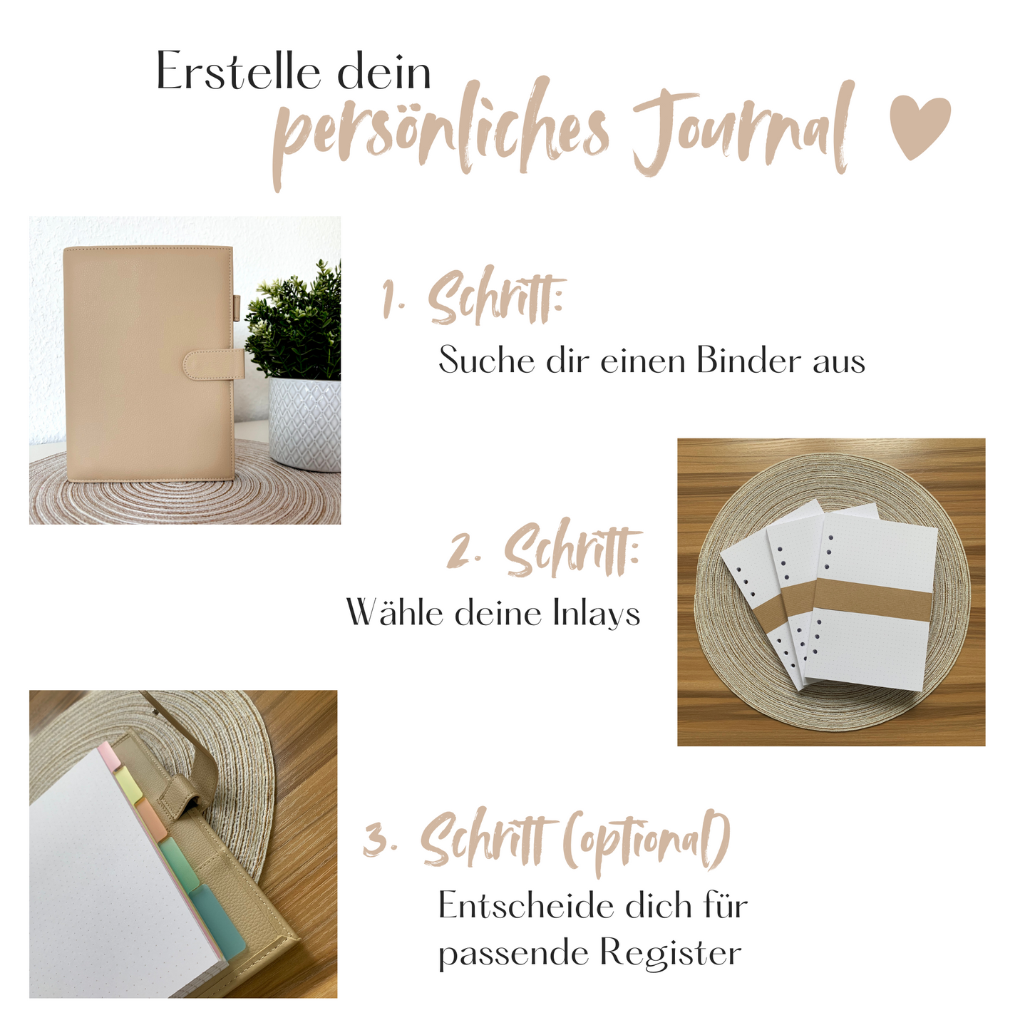 Journal Inlays gepunktet Erklärung