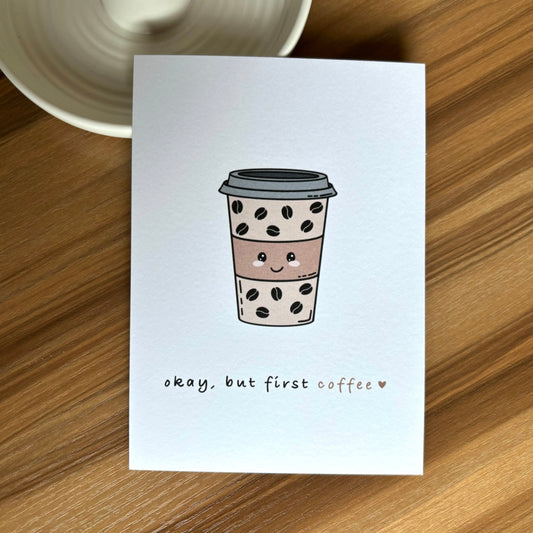 Postkarte Coffee