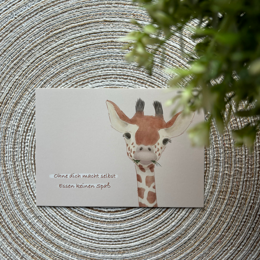 Postkarte Giraffe