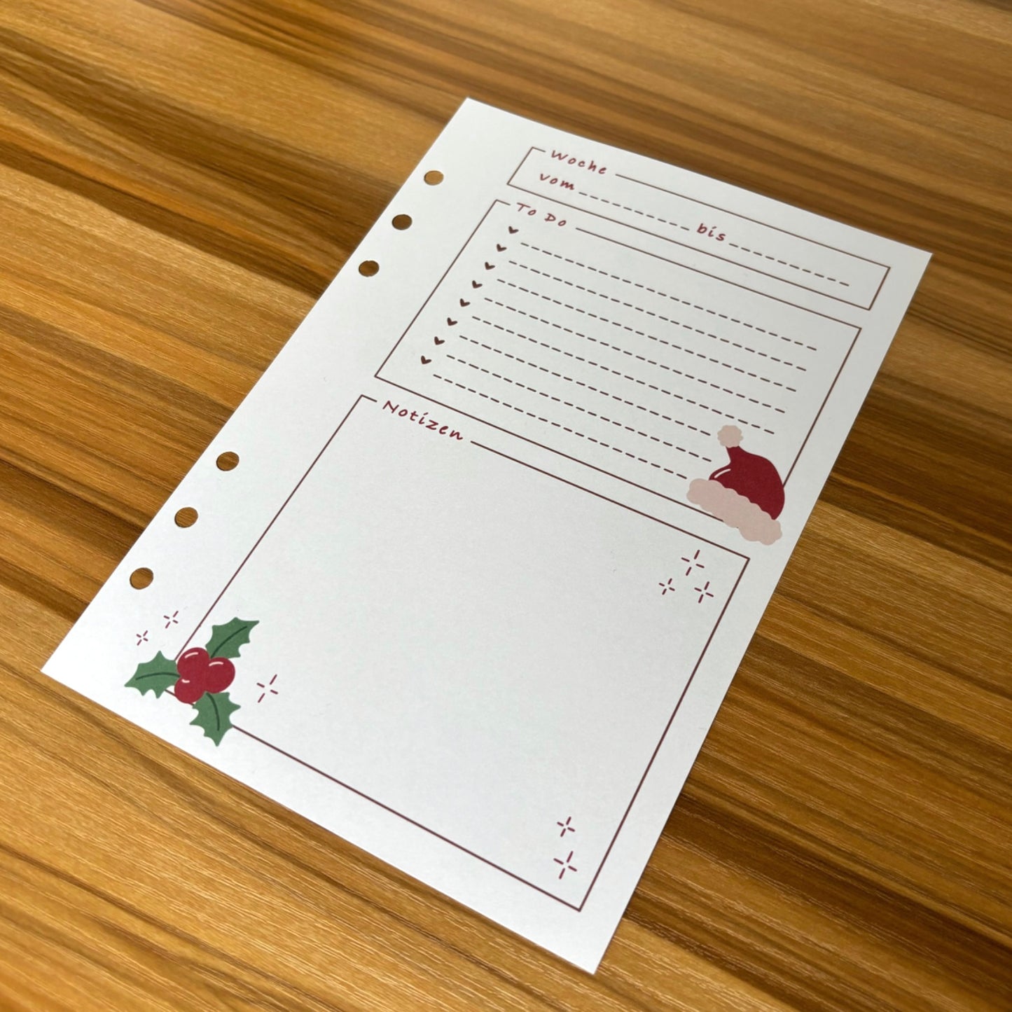 Journal Inlays - Wochenplaner Weihnachten - undatiert