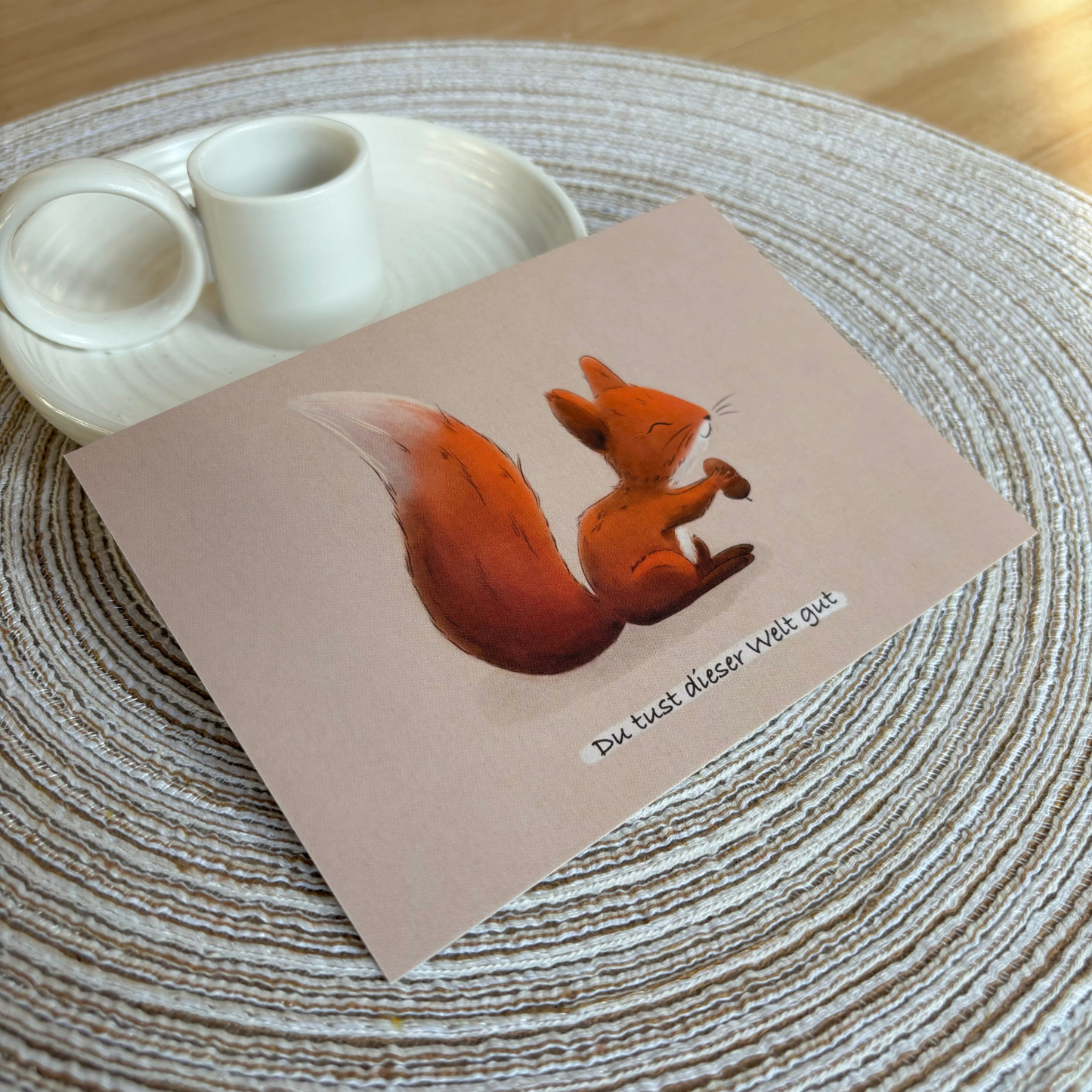 Postkarte Eichhörnchen