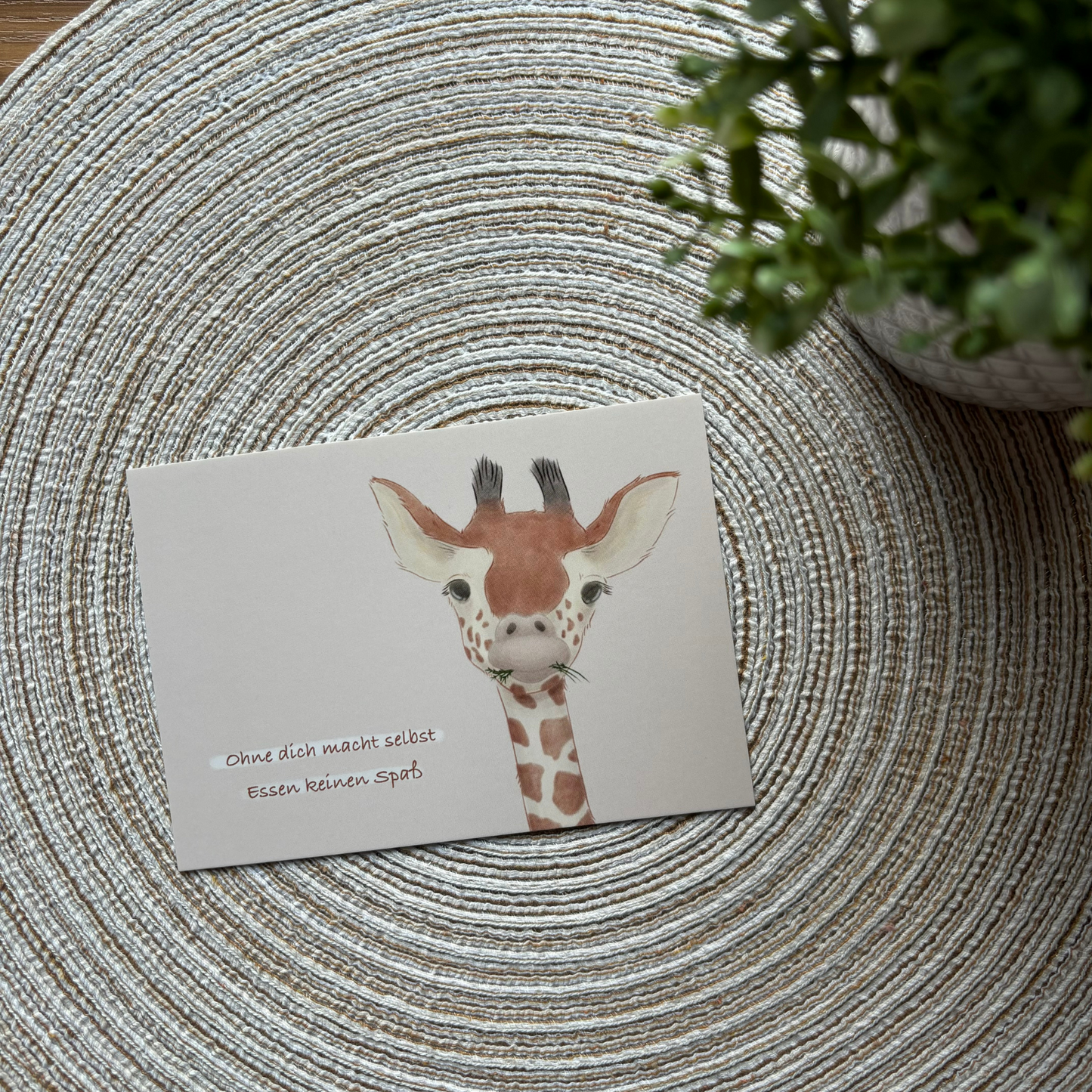 Postkarte Giraffe
