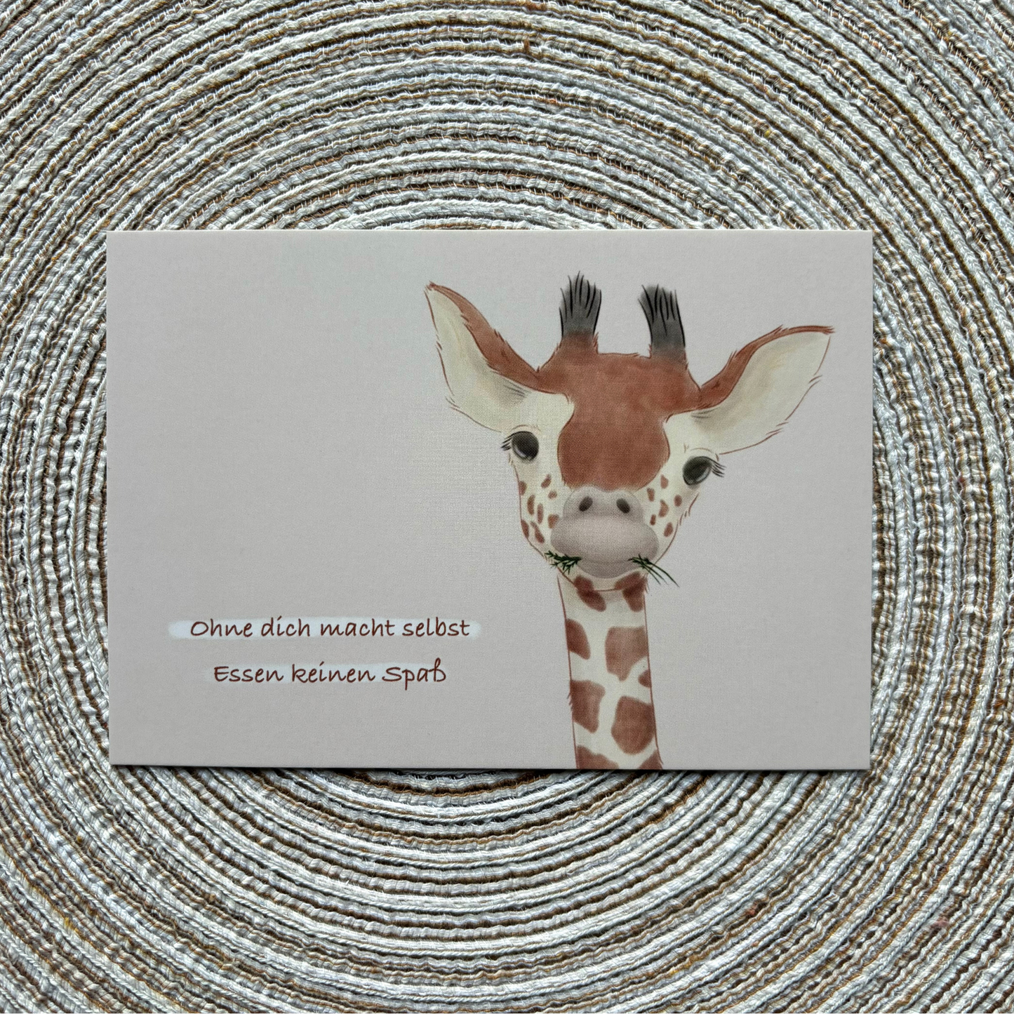 Postkarte Giraffe