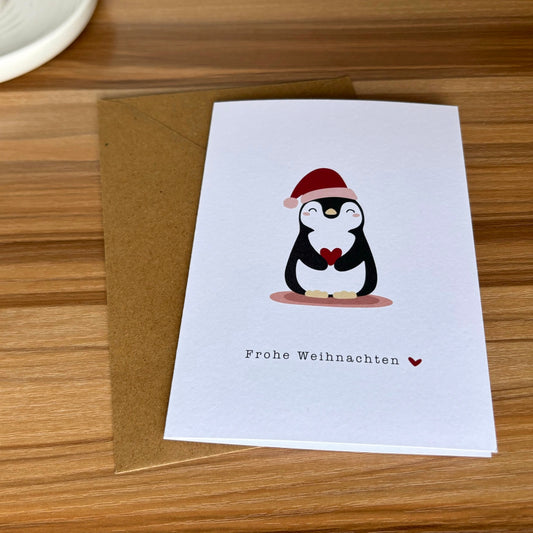 Weihnachtskarte Pinguin II