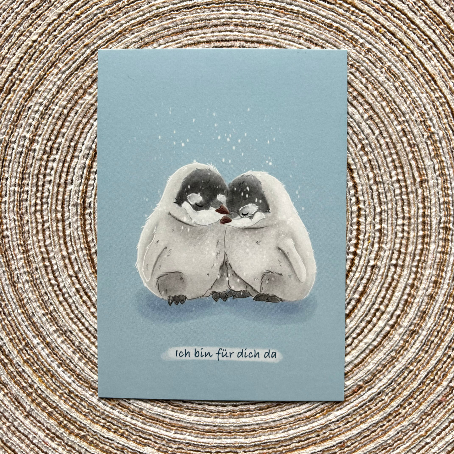 Postkarte Pinguin
