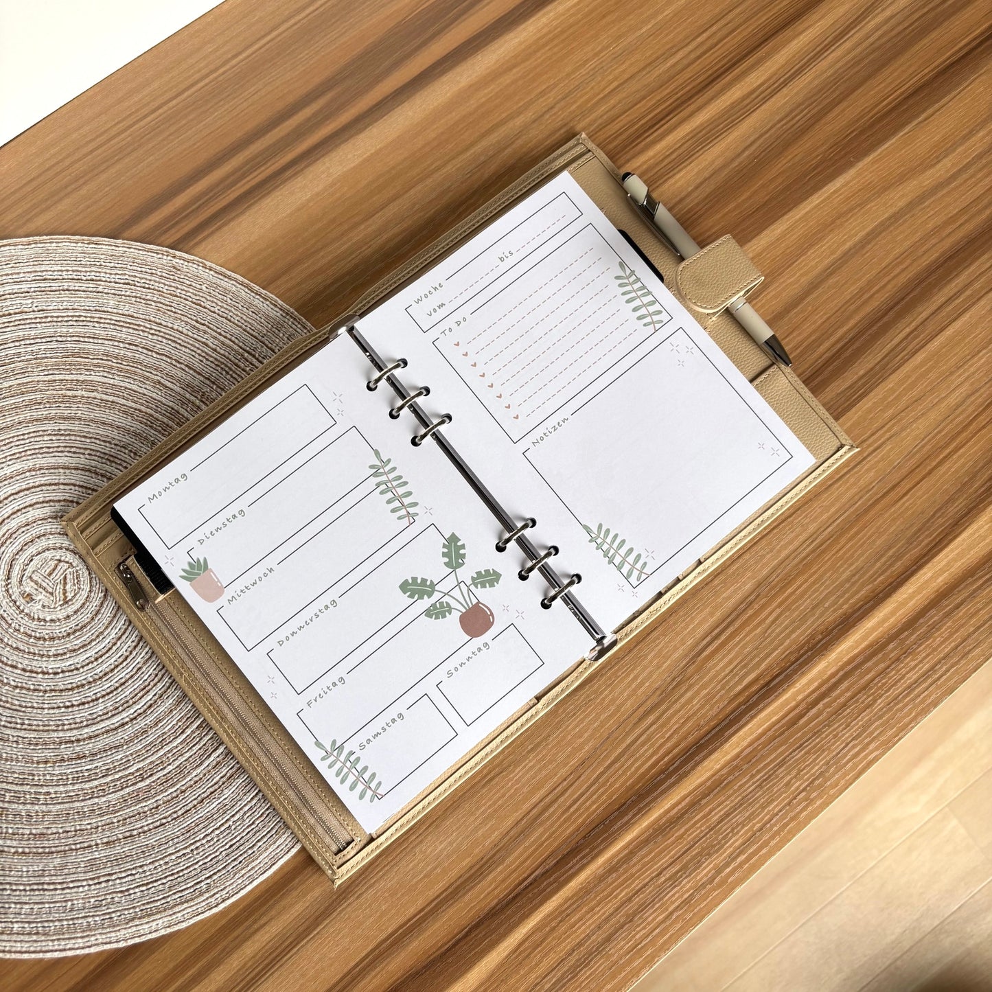 Journal Inlays - Wochenplaner Pflanzendesign - undatiert