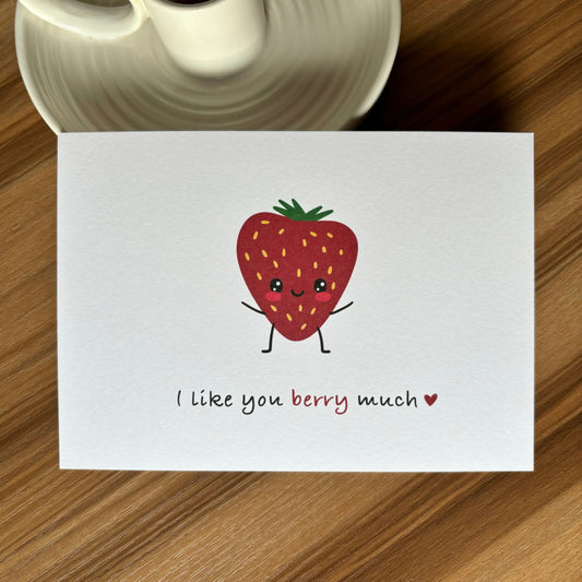 Postkarte Erdbeere